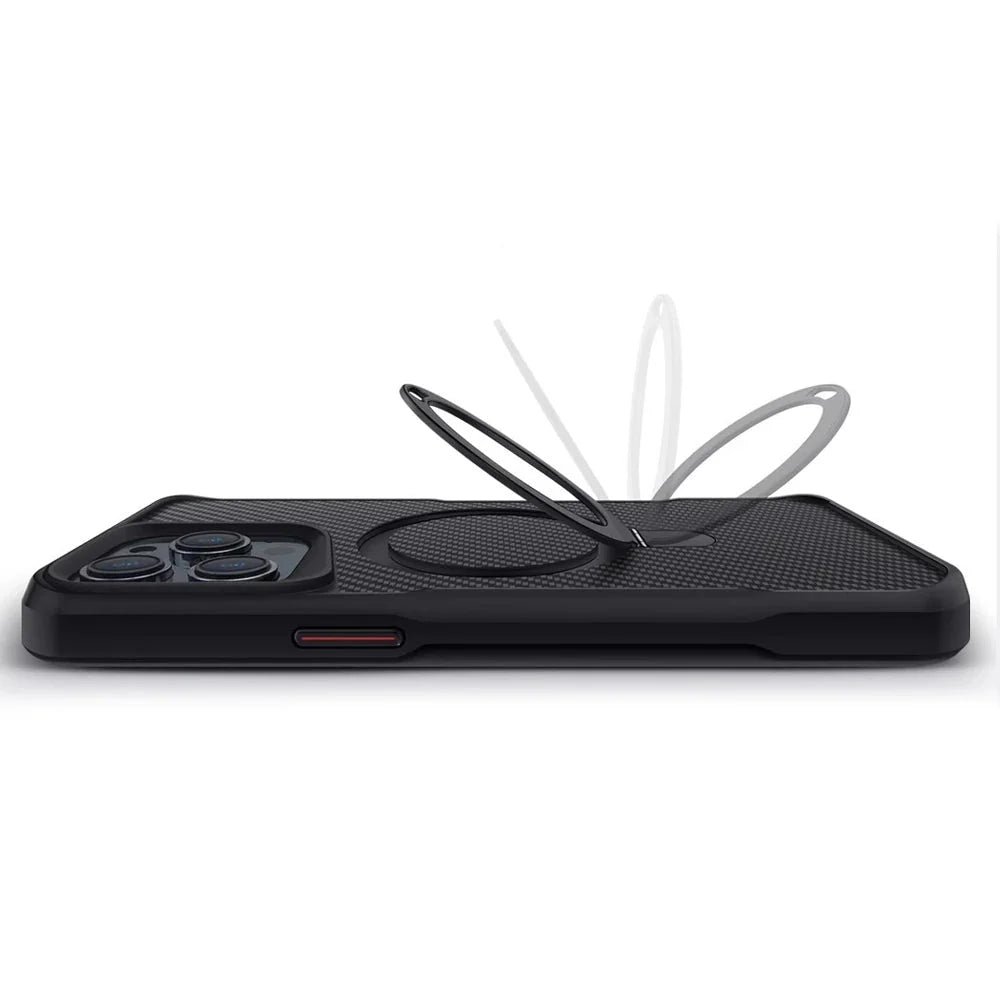 📱 Luxe Carbon Telefoonhoesje met MagSafe Ringhouder