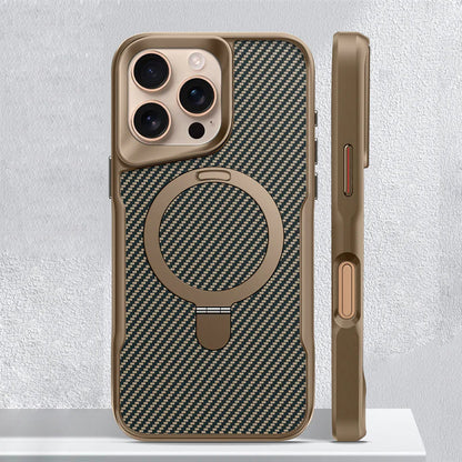 📱 Luxe Carbon Telefoonhoesje met MagSafe Ringhouder